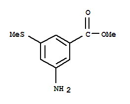 Benzoic acid, 3-amino-5-(methylthio)-, methyl ester (9ci)Structure,730937-38-9Structure Benzoic acid, 3-amino-5-(methylthio)-, methyl ester (9ci) Structure,730937-38-9Structure