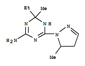 1,3,5-Triazin-2-amine,6-(4,5-dihydro-5-methyl-1h-pyrazol-1-yl)-4-ethyl-1,4-dihydro-4-methyl-(9ci)Structure,731753-52-9Structure 1,3,5-Triazin-2-amine,6-(4,5-dihydro-5-methyl-1h-pyrazol-1-yl)-4-ethyl-1,4-dihydro-4-methyl-(9ci) Structure,731753-52-9Structure