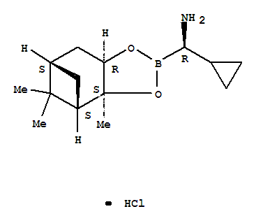 (Alphar,3as,4s,6s,7ar)-alpha-cyclopropylhexahydro-3a,5,5-trimethyl-4,6-methano-1,3,2-benzodioxaborole-2-methanamine hydrochloride (1:1)Structure,732285-43-7Structure (Alphar,3as,4s,6s,7ar)-alpha-cyclopropylhexahydro-3a,5,5-trimethyl-4,6-methano-1,3,2-benzodioxaborole-2-methanamine hydrochloride (1:1) Structure,732285-43-7Structure