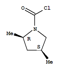 順式-(9ci)-2,4-二甲基-1-吡咯烷羰酰氯結(jié)構(gòu)式_73291-04-0結(jié)構(gòu)式