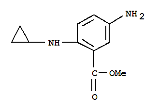 Benzoic acid, 5-amino-2-(cyclopropylamino)-, methyl ester (9ci)Structure,732942-24-4Structure Benzoic acid, 5-amino-2-(cyclopropylamino)-, methyl ester (9ci) Structure,732942-24-4Structure