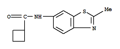 Cyclobutanecarboxamide, n-(2-methyl-6-benzothiazolyl)-(9ci)Structure,736149-86-3Structure Cyclobutanecarboxamide, n-(2-methyl-6-benzothiazolyl)-(9ci) Structure,736149-86-3Structure