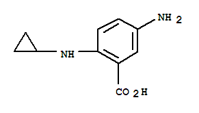 Benzoic acid, 5-amino-2-(cyclopropylamino)-(9ci)Structure,742652-85-3Structure Benzoic acid, 5-amino-2-(cyclopropylamino)-(9ci) Structure,742652-85-3Structure