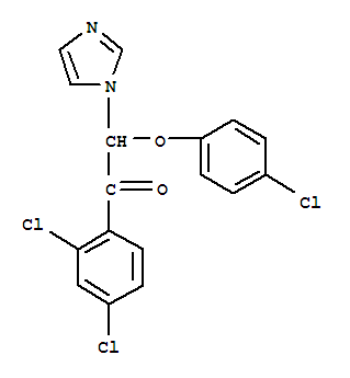 Ethanone, 2-(4-chlorophenoxy)-1-(2,4-dichlorophenyl)-2-(1h-imidazol-1-yl)-Structure,748080-23-1Structure Ethanone, 2-(4-chlorophenoxy)-1-(2,4-dichlorophenyl)-2-(1h-imidazol-1-yl)- Structure,748080-23-1Structure