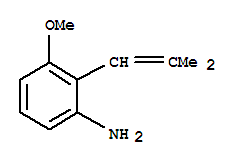 Benzenamine, 3-methoxy-2-(2-methyl-1-propenyl)-(9ci)Structure,750597-52-5Structure Benzenamine, 3-methoxy-2-(2-methyl-1-propenyl)-(9ci) Structure,750597-52-5Structure
