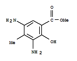 Benzoic acid, 3,5-diamino-2-hydroxy-4-methyl-, methyl ester (9ci)Structure,75144-20-6Structure Benzoic acid, 3,5-diamino-2-hydroxy-4-methyl-, methyl ester (9ci) Structure,75144-20-6Structure