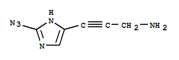 2-Propyn-1-amine, 3-(2-azido-1h-imidazol-4-yl)-(9ci)Structure,753437-57-9Structure 2-Propyn-1-amine, 3-(2-azido-1h-imidazol-4-yl)-(9ci) Structure,753437-57-9Structure