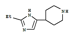 (9ci)-4-(2-乙基-1H-咪唑-4-基)-哌啶結(jié)構式_754185-75-6結(jié)構式