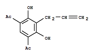 1-(5-乙?；?3-烯丙基-2,4-二羥基苯基)-1-乙酮結(jié)構(gòu)式_75631-42-4結(jié)構(gòu)式