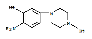 Benzenamine, 4-(4-ethyl-1-piperazinyl)-2-methyl-(9ci)Structure,757192-75-9Structure Benzenamine, 4-(4-ethyl-1-piperazinyl)-2-methyl-(9ci) Structure,757192-75-9Structure