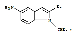 (9ci)-2-乙基-1-(1-乙基丙基)-1H-吲哚-5-胺結(jié)構(gòu)式_760917-49-5結(jié)構(gòu)式