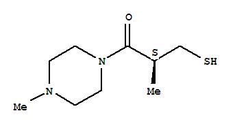 Piperazine, 1-(3-mercapto-2-methyl-1-oxopropyl)-4-methyl-, (s)-(9ci)Structure,761357-97-5Structure Piperazine, 1-(3-mercapto-2-methyl-1-oxopropyl)-4-methyl-, (s)-(9ci) Structure,761357-97-5Structure