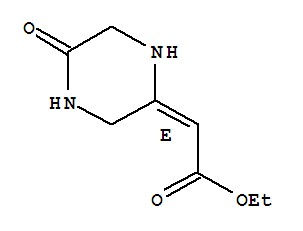 Acetic acid, (5-oxopiperazinylidene)-, ethyl ester, (2e)-(9ci)Structure,764698-14-8Structure Acetic acid, (5-oxopiperazinylidene)-, ethyl ester, (2e)-(9ci) Structure,764698-14-8Structure