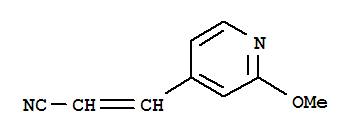 2-Propenenitrile,3-(2-methoxy-4-pyridinyl)-(9ci)Structure,764708-22-7Structure 2-Propenenitrile,3-(2-methoxy-4-pyridinyl)-(9ci) Structure,764708-22-7Structure