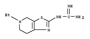 (9ci)-(5-乙基-4,5,6,7-四氫噻唑并[5,4-c]吡啶-2-基)-胍結構式_765940-66-7結構式
