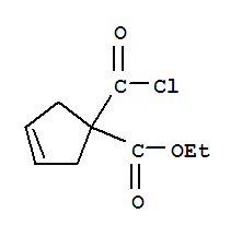 3-Cyclopentene-1-carboxylic acid, 1-(chlorocarbonyl)-, ethyl ester (9ci)Structure,76910-09-3Structure 3-Cyclopentene-1-carboxylic acid, 1-(chlorocarbonyl)-, ethyl ester (9ci) Structure,76910-09-3Structure