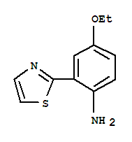 Benzenamine, 4-ethoxy-2-(2-thiazolyl)-(9ci)Structure,769922-05-6Structure Benzenamine, 4-ethoxy-2-(2-thiazolyl)-(9ci) Structure,769922-05-6Structure