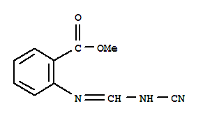 Benzoic acid, 2-[[(cyanoamino)methylene]amino]-, methyl ester (9ci) Structure,77021-79-5Structure