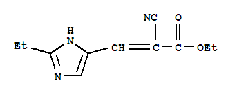 2-Propenoicacid,2-cyano-3-(2-ethyl-1h-imidazol-4-yl)-,ethylester(9ci)Structure,773082-59-0Structure 2-Propenoicacid,2-cyano-3-(2-ethyl-1h-imidazol-4-yl)-,ethylester(9ci) Structure,773082-59-0Structure