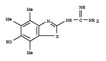 (9ci)-(6-羥基-4,5,7-三甲基-2-苯并噻唑)-胍結(jié)構式_774518-64-8結(jié)構式