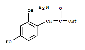 Benzeneacetic acid, alpha-amino-2,4-dihydroxy-, ethyl ester (9ci)Structure,775222-81-6Structure Benzeneacetic acid, alpha-amino-2,4-dihydroxy-, ethyl ester (9ci) Structure,775222-81-6Structure