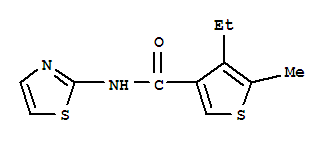 3-Thiophenecarboxamide,4-ethyl-5-methyl-n-2-thiazolyl-(9ci)Structure,775299-49-5Structure 3-Thiophenecarboxamide,4-ethyl-5-methyl-n-2-thiazolyl-(9ci) Structure,775299-49-5Structure