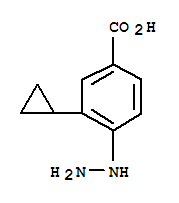 Benzoic acid, 3-cyclopropyl-4-hydrazino-(9ci)Structure,777037-19-1Structure Benzoic acid, 3-cyclopropyl-4-hydrazino-(9ci) Structure,777037-19-1Structure
