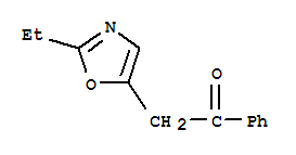 Ethanone, 2-(2-ethyl-5-oxazolyl)-1-phenyl-(9ci)Structure,777060-67-0Structure Ethanone, 2-(2-ethyl-5-oxazolyl)-1-phenyl-(9ci) Structure,777060-67-0Structure