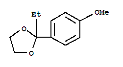1,3-Dioxolane,2-ethyl-2-(4-methoxyphenyl)-(9ci)Structure,777063-45-3Structure 1,3-Dioxolane,2-ethyl-2-(4-methoxyphenyl)-(9ci) Structure,777063-45-3Structure