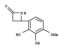 (9ci)-4-(2,3-二羥基-4-甲氧基苯基)-2-氮雜啶酮結(jié)構(gòu)式_777885-71-9結(jié)構(gòu)式