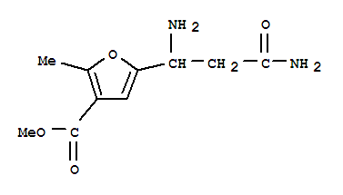 (9ci)-5-(1,3-二氨基-3-氧代丙基)-2-甲基-3-呋喃羧酸甲酯結(jié)構(gòu)式_777887-95-3結(jié)構(gòu)式