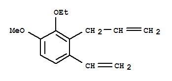 Benzene, 1-ethenyl-3-ethoxy-4-methoxy-2-(2-propenyl)-(9ci)Structure,778638-77-0Structure Benzene, 1-ethenyl-3-ethoxy-4-methoxy-2-(2-propenyl)-(9ci) Structure,778638-77-0Structure