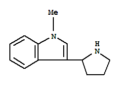 (9ci)-1-甲基-3-(2-吡咯烷)-1H-吲哚結構式_780700-12-1結構式