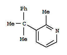 Pyridine, 2-methyl-3-(1-methyl-1-phenylethyl)-(9ci)Structure,780801-44-7Structure Pyridine, 2-methyl-3-(1-methyl-1-phenylethyl)-(9ci) Structure,780801-44-7Structure