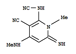 Cyanamide, [3-cyano-1,6-dihydro-6-imino-1-methyl-4-(methylamino)-2-pyridinyl]-(9ci) Structure,782397-14-2Structure