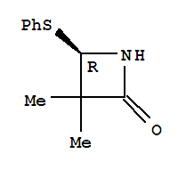 (4r)-(9ci)-3,3-二甲基-4-(苯基硫代)-2-氮雜啶酮結(jié)構(gòu)式_782496-99-5結(jié)構(gòu)式