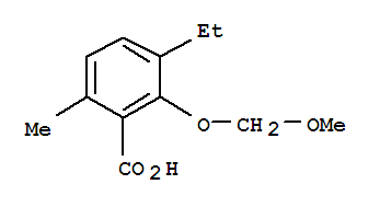 Benzoic acid, 3-ethyl-2-(methoxymethoxy)-6-methyl-(9ci)Structure,783266-21-7Structure Benzoic acid, 3-ethyl-2-(methoxymethoxy)-6-methyl-(9ci) Structure,783266-21-7Structure