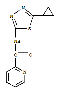 2-Pyridinecarboxamide,n-(5-cyclopropyl-1,3,4-thiadiazol-2-yl)-(9ci)Structure,784166-15-0Structure 2-Pyridinecarboxamide,n-(5-cyclopropyl-1,3,4-thiadiazol-2-yl)-(9ci) Structure,784166-15-0Structure