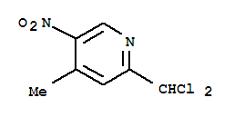 Pyridine, 2-(dichloromethyl)-4-methyl-5-nitro-(9ci)Structure,784173-76-8Structure Pyridine, 2-(dichloromethyl)-4-methyl-5-nitro-(9ci) Structure,784173-76-8Structure