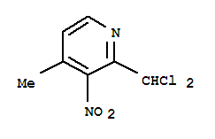 Pyridine, 2-(dichloromethyl)-4-methyl-3-nitro-(9ci)Structure,784173-86-0Structure Pyridine, 2-(dichloromethyl)-4-methyl-3-nitro-(9ci) Structure,784173-86-0Structure