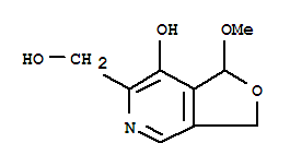 (9ci)-1,3-二氫-7-羥基-1-甲氧基-呋喃并[3,4-c]吡啶-6-甲醇結構式_785716-50-9結構式
