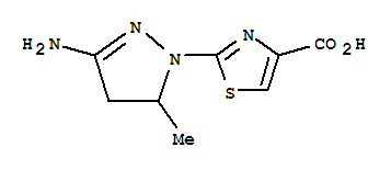 4-Thiazolecarboxylicacid,2-(3-amino-4,5-dihydro-5-methyl-1h-pyrazol-1-yl)-(9ci)Structure,785737-61-3Structure 4-Thiazolecarboxylicacid,2-(3-amino-4,5-dihydro-5-methyl-1h-pyrazol-1-yl)-(9ci) Structure,785737-61-3Structure