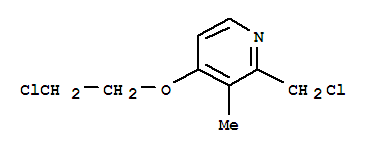 Pyridine, 4-(2-chloroethoxy)-2-(chloromethyl)-3-methyl-(9ci)Structure,785739-63-1Structure Pyridine, 4-(2-chloroethoxy)-2-(chloromethyl)-3-methyl-(9ci) Structure,785739-63-1Structure