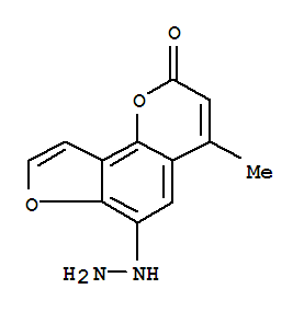 (9ci)-6-肼基-4-甲基-2H-呋喃并[2,3-h]-1-苯并吡喃-2-酮結構式_786628-39-5結構式