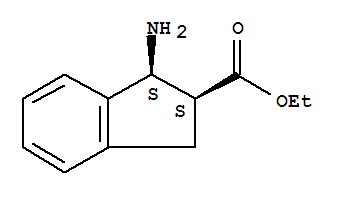 (1s,2s)-(9ci)-1-氨基-2,3-二氫-1H-茚-2-羧酸乙酯結構式_786631-66-1結構式