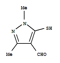 1H-pyrazole-4-carboxaldehyde, 5-mercapto-1,3-dimethyl-Structure,787491-83-2Structure 1H-pyrazole-4-carboxaldehyde, 5-mercapto-1,3-dimethyl- Structure,787491-83-2Structure