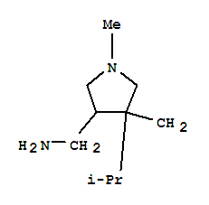 (9ci)-[4-(氨基甲基)-1-甲基-3-(1-甲基乙基)-3-吡咯烷]-甲基結(jié)構(gòu)式_790152-51-1結(jié)構(gòu)式