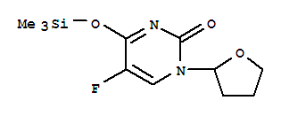 5-氟-l-(2-呋喃啶基)-4-(三甲基甲硅烷基氧基)-2-嘧啶酮結(jié)構(gòu)式_79107-96-3結(jié)構(gòu)式