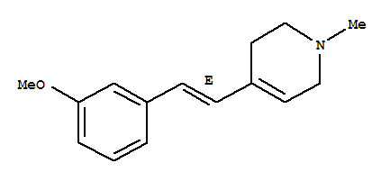(e)-(9ci)-1,2,3,6-四氫-4-[2-(3-甲氧基苯基)乙烯]-1-甲基吡啶結構式_791547-37-0結構式