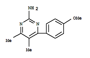 2-Pyrimidinamine,4-(4-methoxyphenyl)-5,6-dimethyl-(9ci)Structure,792942-46-2Structure 2-Pyrimidinamine,4-(4-methoxyphenyl)-5,6-dimethyl-(9ci) Structure,792942-46-2Structure